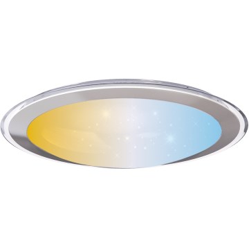 Aigostar - LED Dimmable stropna svetilka LED/30W/230V 2700-6500K premer 42,9 cm krom + daljinski upravljalnik