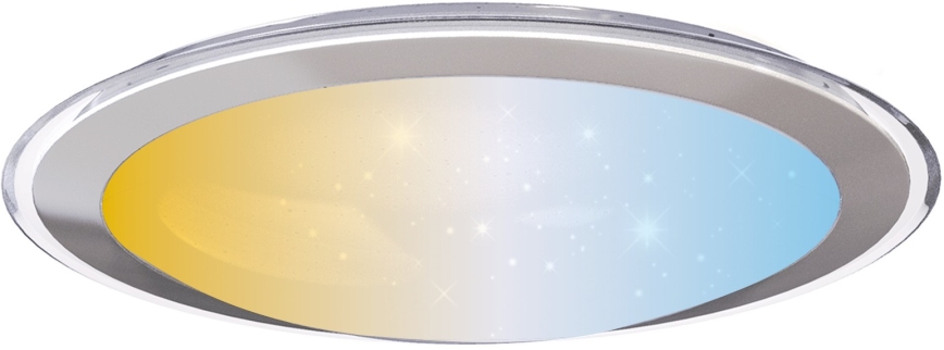 Aigostar - LED Dimmable stropna svetilka LED/30W/230V 2700-6500K premer 42,9 cm krom + daljinski upravljalnik