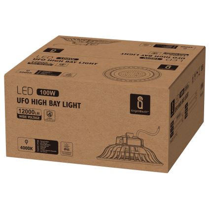 Aigostar - LED industrijsko svetilo UFO HIGHBAY LED/100W/230V 4000K IP65