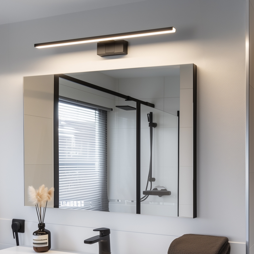 Aigostar - LED Kopalniška luč za osvetlitev ogledala LED/12W/230V 4000K 60 cm IP44 črna