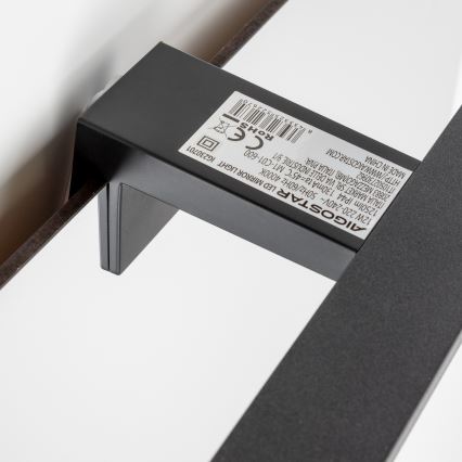 Aigostar - LED Kopalniška luč za osvetlitev ogledala LED/12W/230V 4000K 60 cm IP44 črna