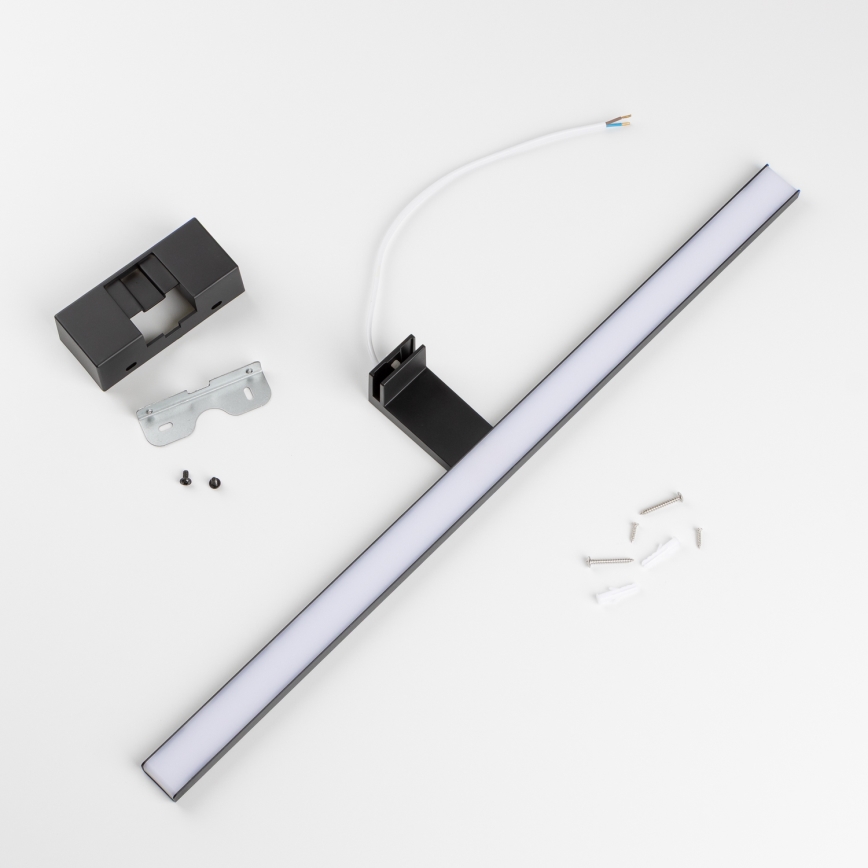 Aigostar - LED Kopalniška luč za osvetlitev ogledala LED/12W/230V 4000K 60 cm IP44 črna