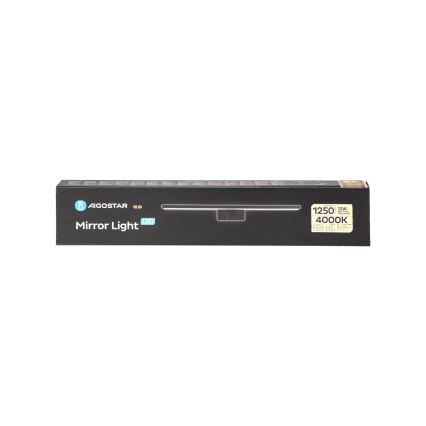 Aigostar - LED Kopalniška luč za osvetlitev ogledala LED/12W/230V 4000K 60 cm IP44 črna