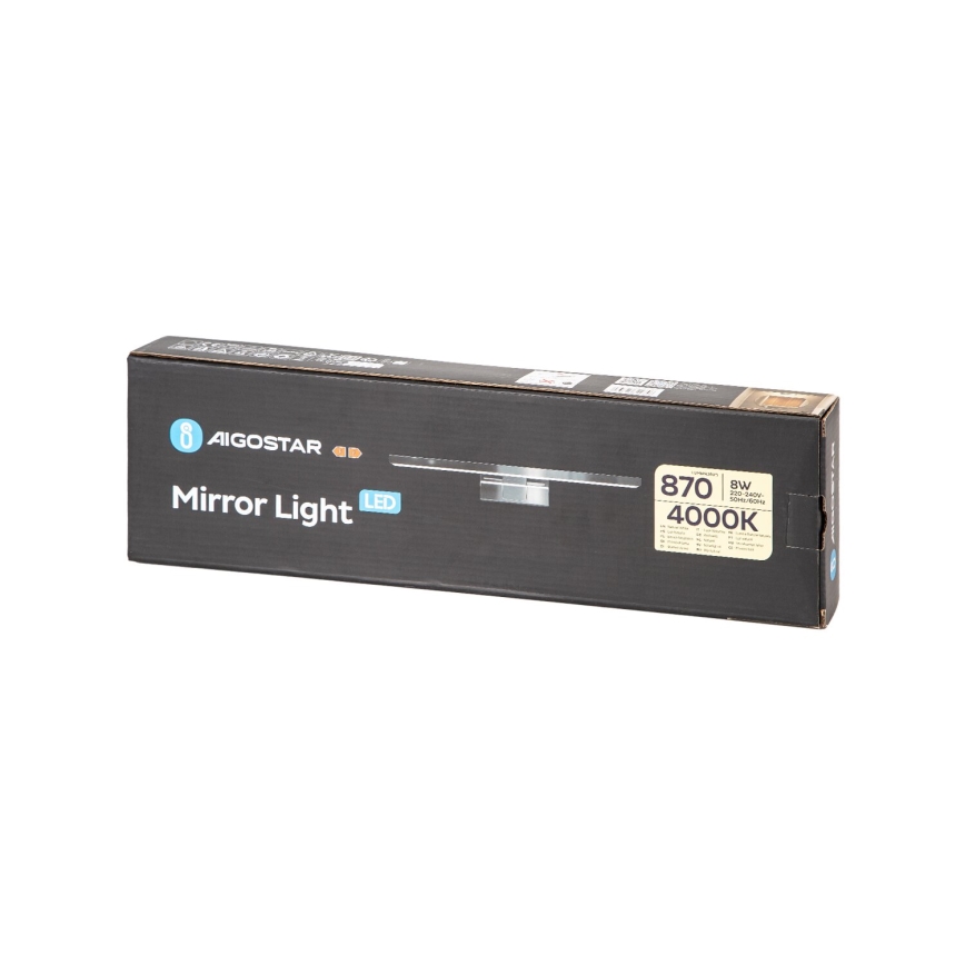 Aigostar - LED Kopalniška luč za osvetlitev ogledala LED/8W/230V 4000K 40cm IP44