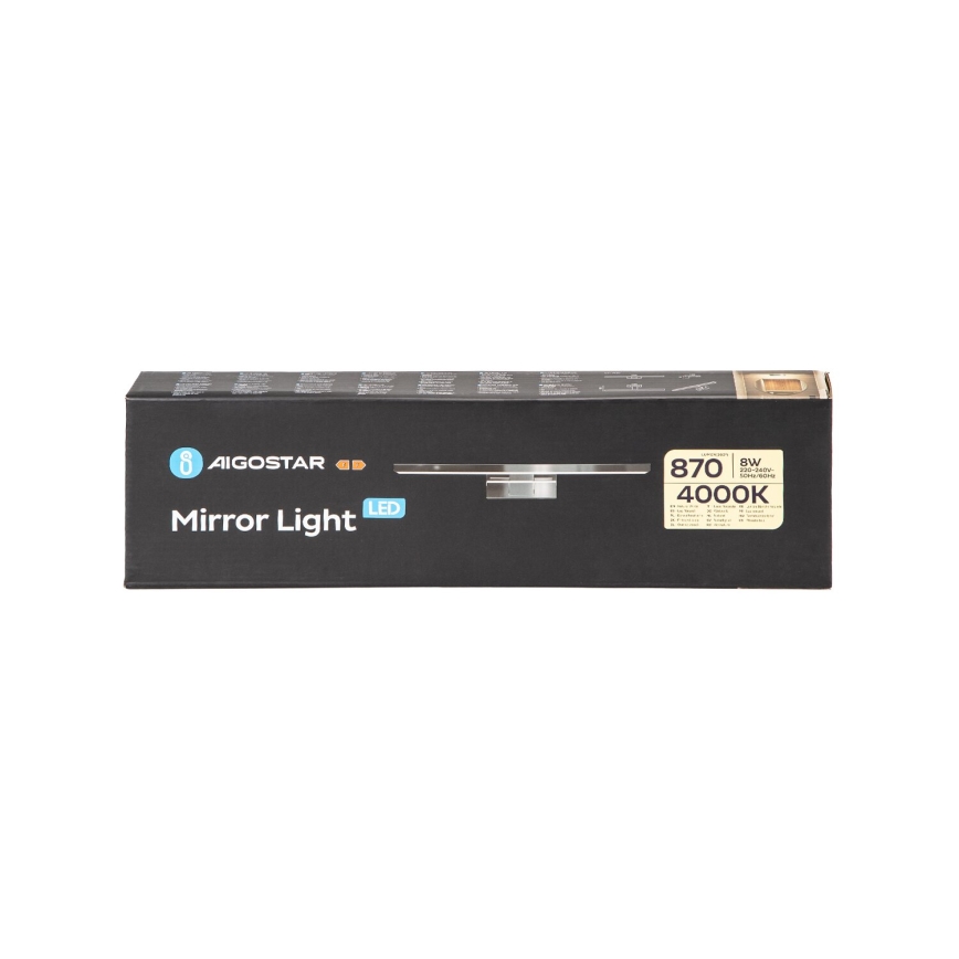 Aigostar - LED Kopalniška luč za osvetlitev ogledala LED/8W/230V 4000K 40cm IP44
