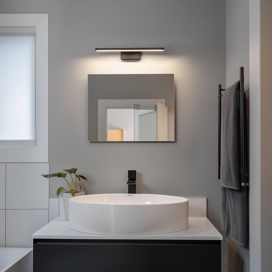 Aigostar - LED kopalniška osvetlitev za ogledalo LED/8W/230V 4000K 40 cm IP44 črna