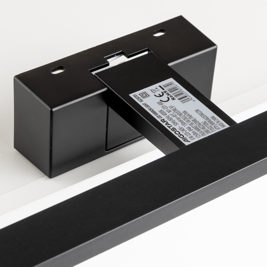 Aigostar - LED kopalniška osvetlitev za ogledalo LED/8W/230V 4000K 40 cm IP44 črna