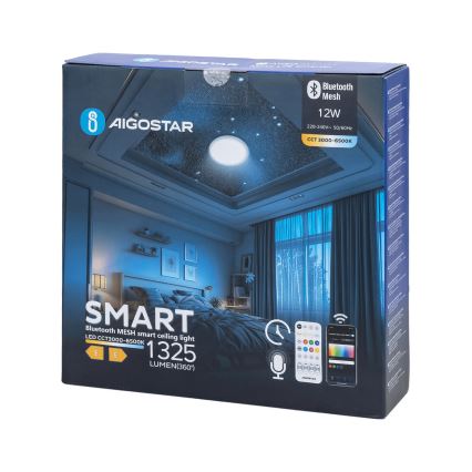 Aigostar - LED Kopalniška stropna svetilka MESH LED/12W/230V 3000-6500K IP44 + Daljinski upravljalnik