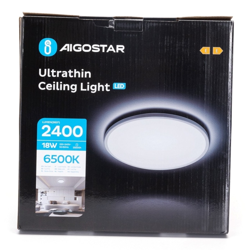 Aigostar - LED Kopalniška stropna svetilka LED/18W/230V 6500K pr. 30 cm IP44