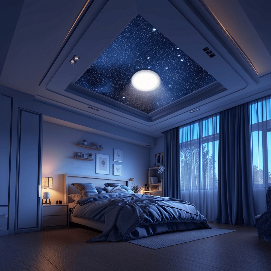 Aigostar - LED Kopalniška stropna svetilka MESH LED/18W/230V 3000-65000K IP44 + Daljinski upravljalnik