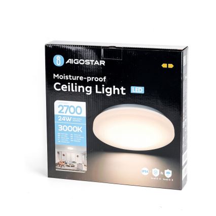 Aigostar - LED Kopalniška stropna svetilka LED/24W/230V 3000K IP54