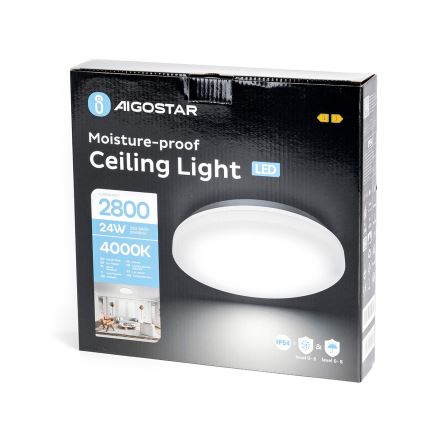 Aigostar - LED Kopalniška stropna svetilka LED/24W/230V 4000K IP54