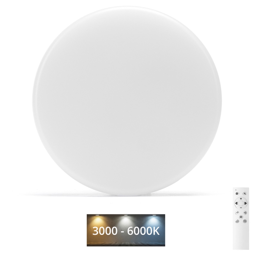 Aigostar - LED Kopalniška zatemnitvena stropna svetilka LED/18W/230V 3000-6000K IP54 + Daljinski upravljalnik