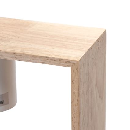 Aigostar - LED leseni viseči lestenec na kablu 1xE27/9W/230V, 2200K, iz borovine