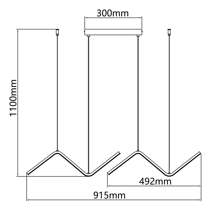 Aigostar - LED Lestenec na vrvici LED/23W/230V 2700K