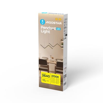 Aigostar - LED Lestenec na vrvici LED/23W/230V 2700K