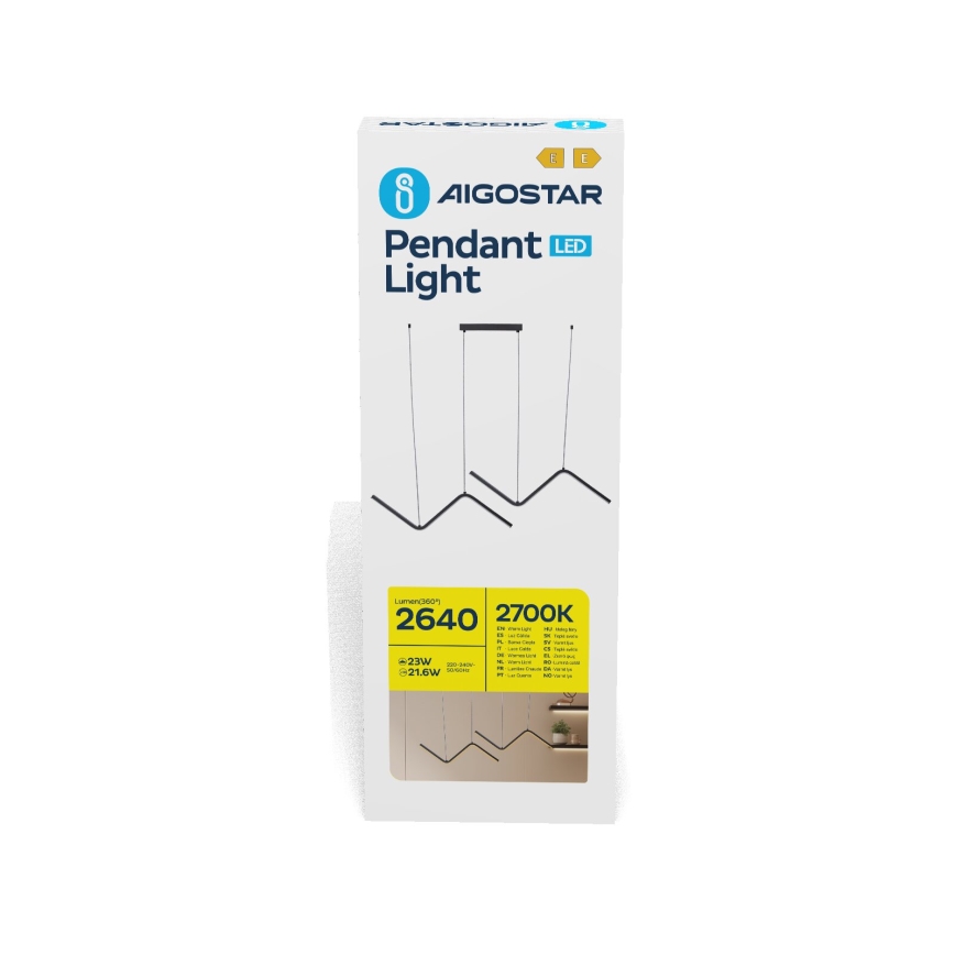 Aigostar - LED Lestenec na vrvici LED/23W/230V 2700K