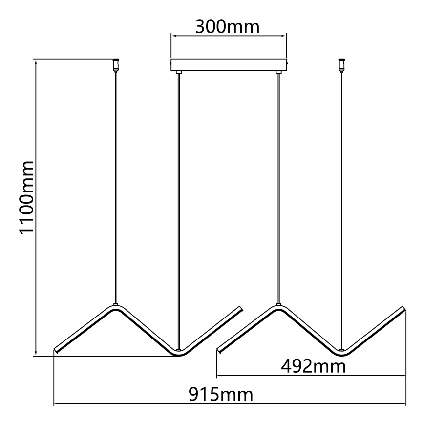 Aigostar - LED Lestenec na vrvici LED/23W/230V 6500K