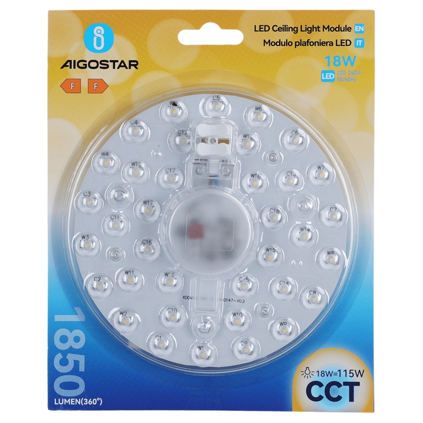 Aigostar - LED magnetni modul LED/18W/230V 3000/4000/6500K