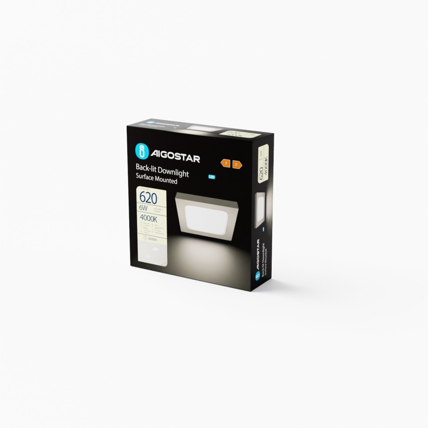 Aigostar - LED Nadgradna stropna svetilka LED/6W/230V 12,2x12,2 cm 4000K bela