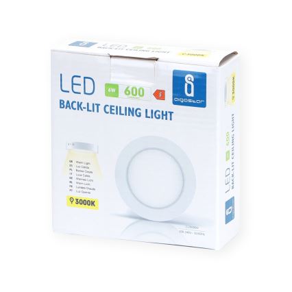 Aigostar - LED Nadgradna stropna svetilka LED/6W/230V pr. 12,3 cm 3000K bela