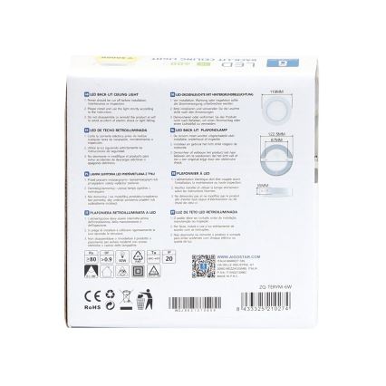 Aigostar - LED Nadgradna stropna svetilka LED/6W/230V pr. 12,3 cm 3000K bela