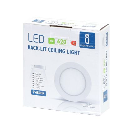 Aigostar - LED Nadgradna stropna svetilka LED/6W/230V pr. 12,3 cm 3000K bela