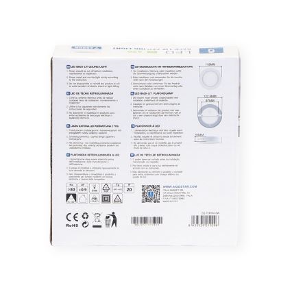 Aigostar - LED Nadgradna stropna svetilka LED/6W/230V pr. 12,3 cm 3000K bela