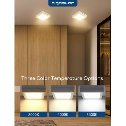 Aigostar - LED nadometno stropno svetilo LED/18W/230V 3000K 22,6x22,6 cm belo