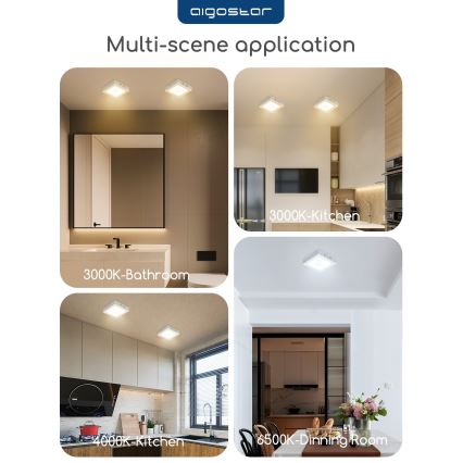Aigostar - LED nadometno stropno svetilo LED/18W/230V 3000K 22,6x22,6 cm belo