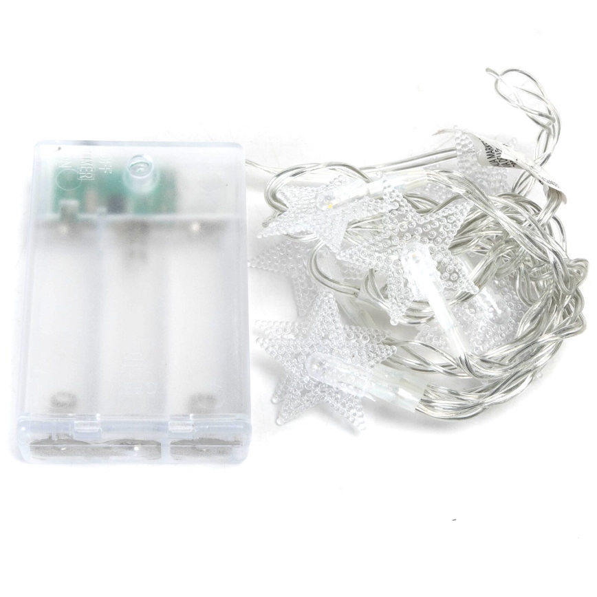 Aigostar - LED niz 20xLED/3xAA 3,3m zvezde
