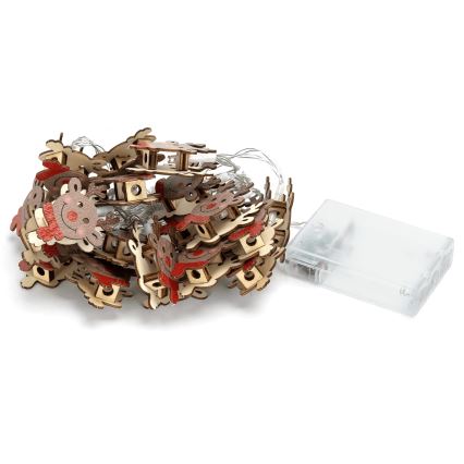 Aigostar - LED niz 20xLED/3xAA 3m topla bela sob