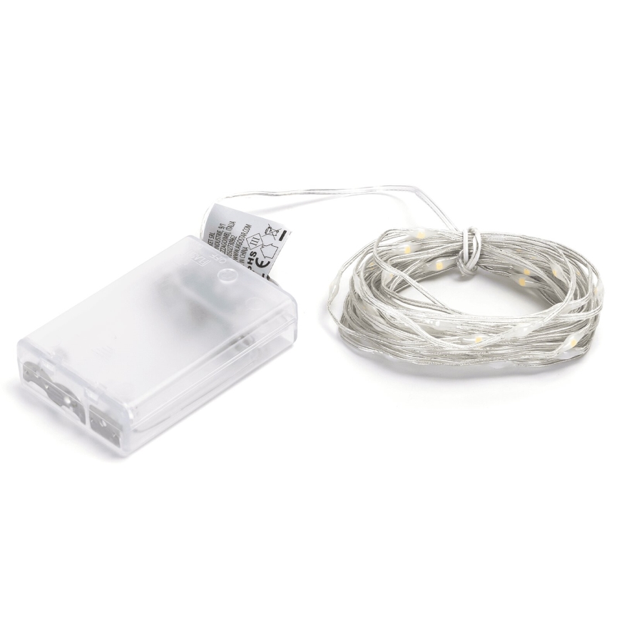 Aigostar - LED niz 50xLED/3xAA 5,3m topla bela