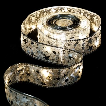 Aigostar - LED veriga 50xLED/3xAA 5 m topla bela srebrna