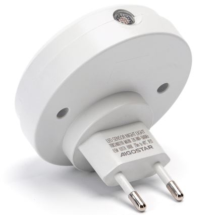Aigostar - LED Nočna lučka s senzorjem mraka LED/0,5W/230V 3000K
