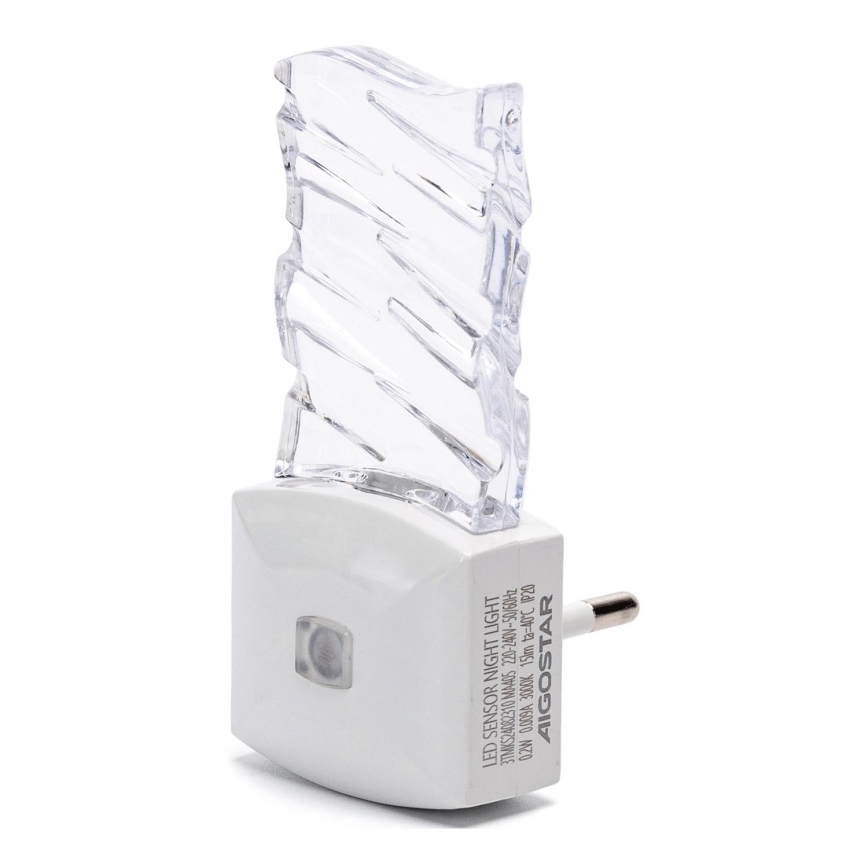 Aigostar - LED Nočna lučka s senzorjem mraka LED/0,2W/230V 3000K
