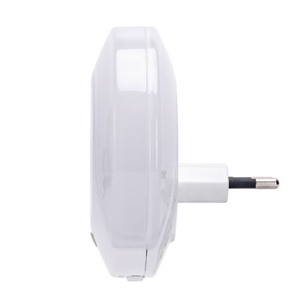 Aigostar - vtična LED nočna svetilka s senzorjem mraka in USB LED/0,4W/230V