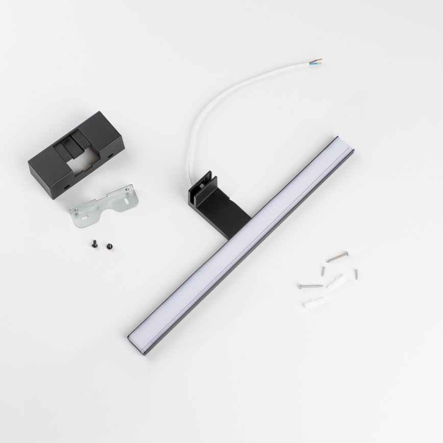 Aigostar - LED osvetlitev kopalniškega ogledala LED/8W/230V 4000K 40 cm IP44 črna