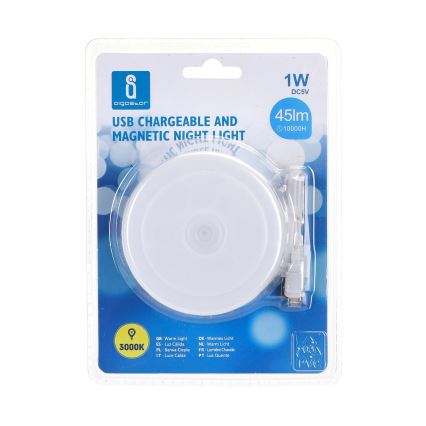 Aigostar - LED Prenosna nočna svetilka LED/1W/5V 3000K + USB