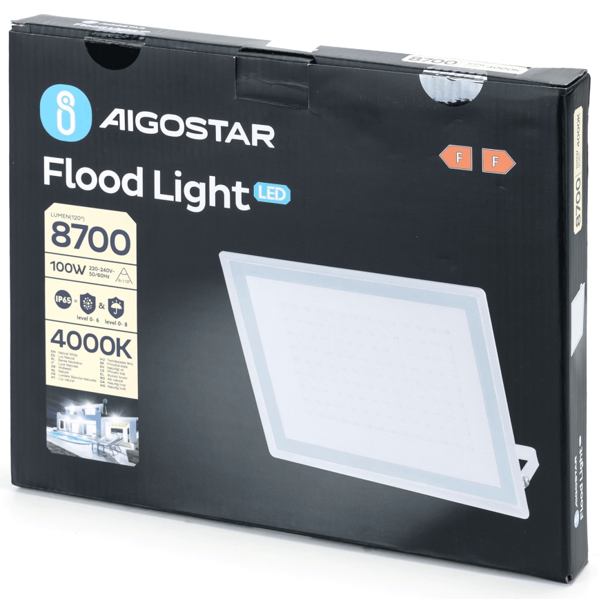 Aigostar - LED reflektor 100 W, 230 V, 4000 K, IP65