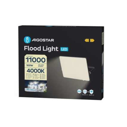 Aigostar - LED Reflektor LED/100W/230V 4000K IP65 črna
