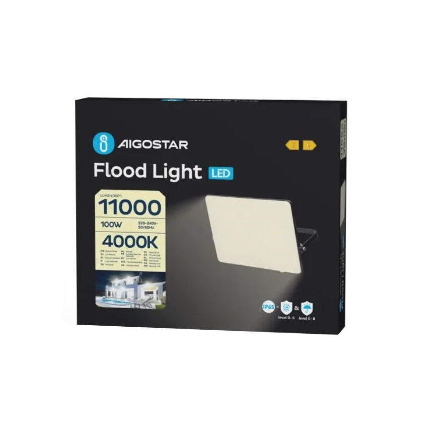 Aigostar - LED Reflektor LED/100W/230V 4000K IP65 črna