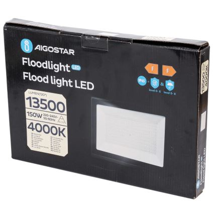 Aigostar - LED reflektor LED/150W/230V 4000K IP65 črna