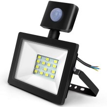 Aigostar - LED Reflektor s senzorjem LED/10W/230V 6400K IP65 črna