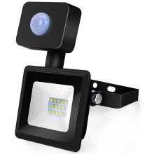 Aigostar - LED Reflektor s senzorjem LED/10W/230V 6400K IP65 črna