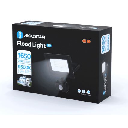 Aigostar - LED Reflektor s senzorjem LED/20W/230V 6500K IP65