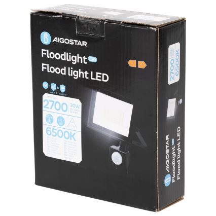 Aigostar - LED reflektor s senzorjem LED/30W/230V 6500K IP65