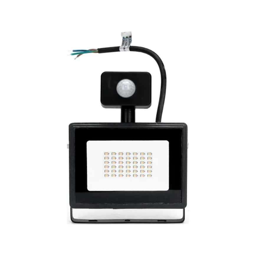 Aigostar - LED Reflektor s senzorjem LED/50W/230V 4000K IP65 črna