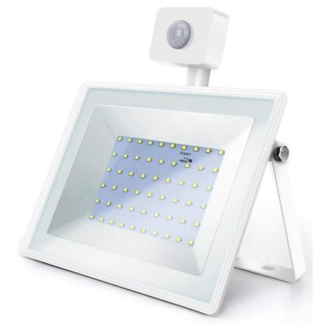 Aigostar - LED Reflektor s senzorjem LED/50W/230V 6400K IP65 bela