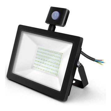 Aigostar - LED Reflektor s senzorjem LED/50W/230V 6400K IP65 črna